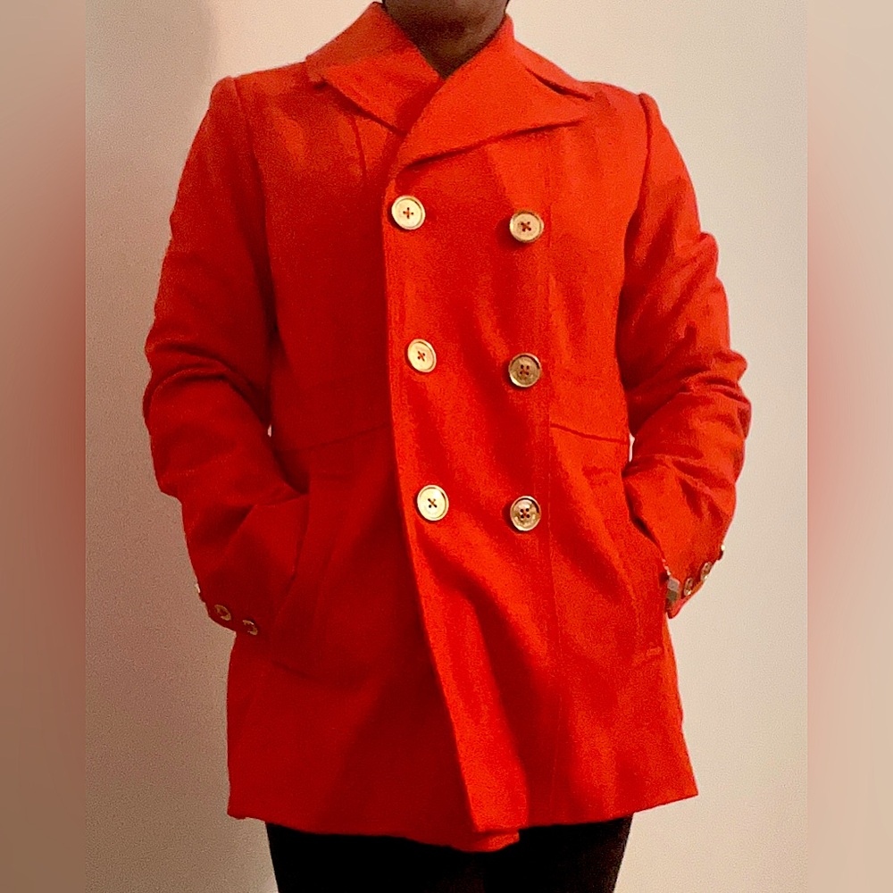 Michael Michael Kors Orange Wool Pea Coat Size 12

Smoke free🚭, pet free home🚫🐶🐈
